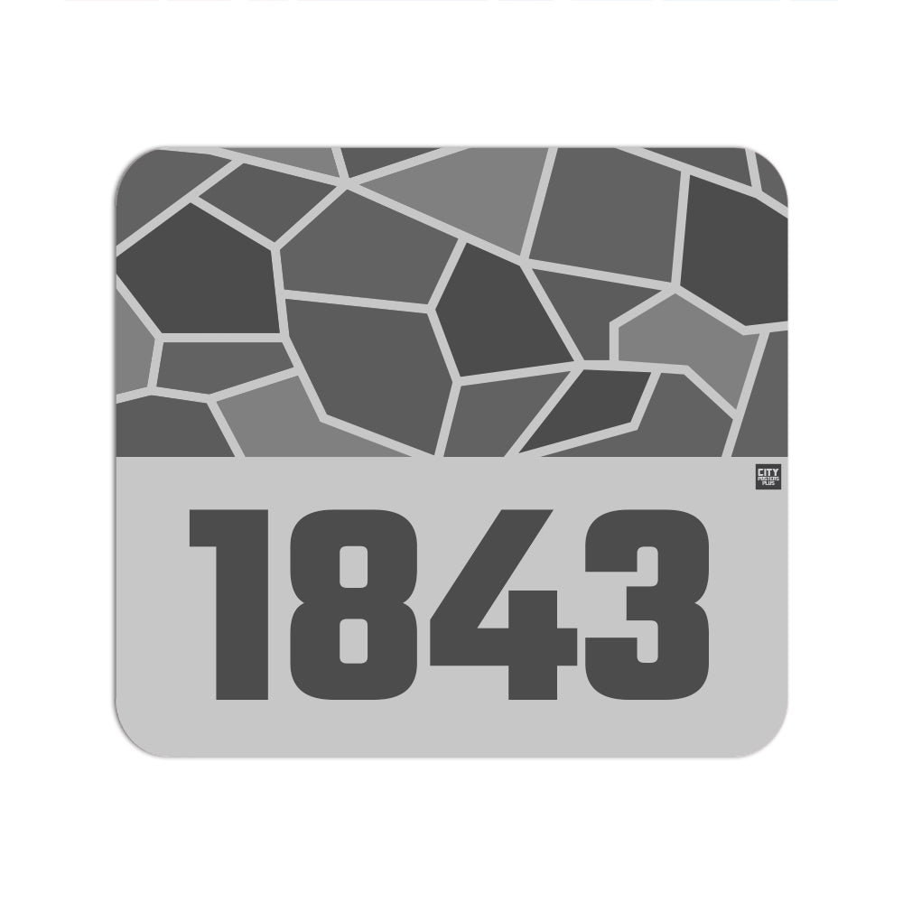 1843 Year Mouse pad (Melange Grey)