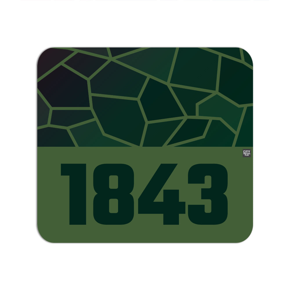 1843 Year Mouse pad (Olive Green)