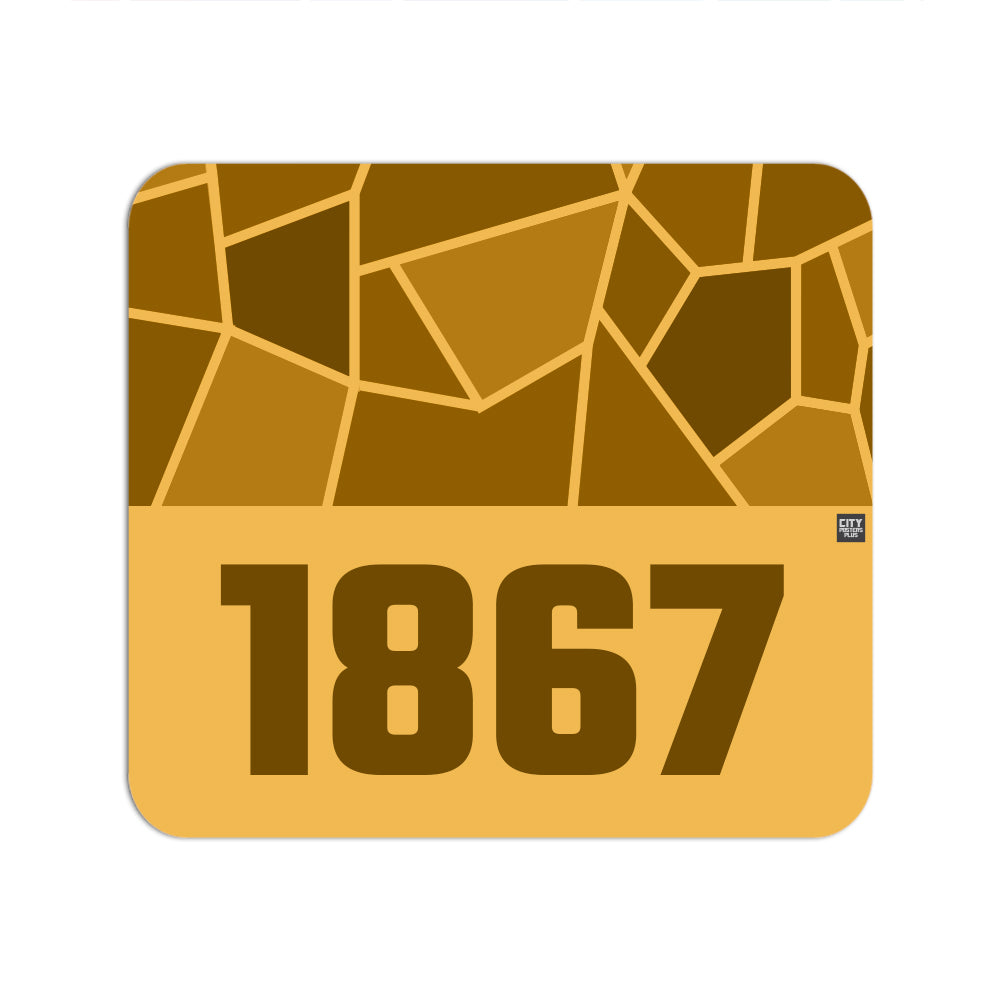 1867 Year Mouse pad (Golden Yellow)