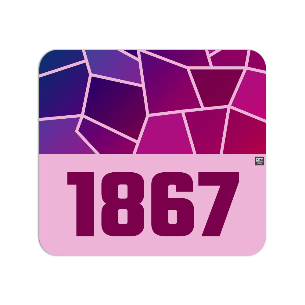 1867 Year Mouse pad (Light Pink)