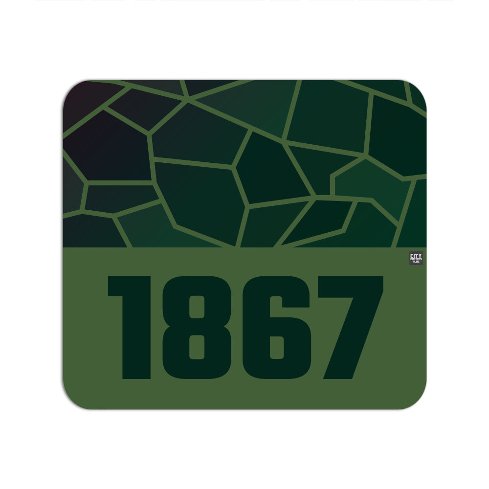 1867 Year Mouse pad (Olive Green)