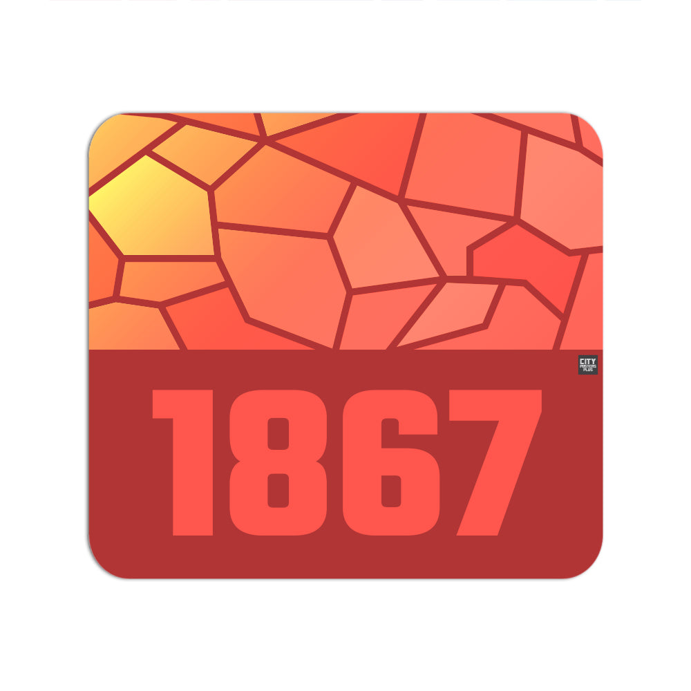 1867 Year Mouse pad (Red)