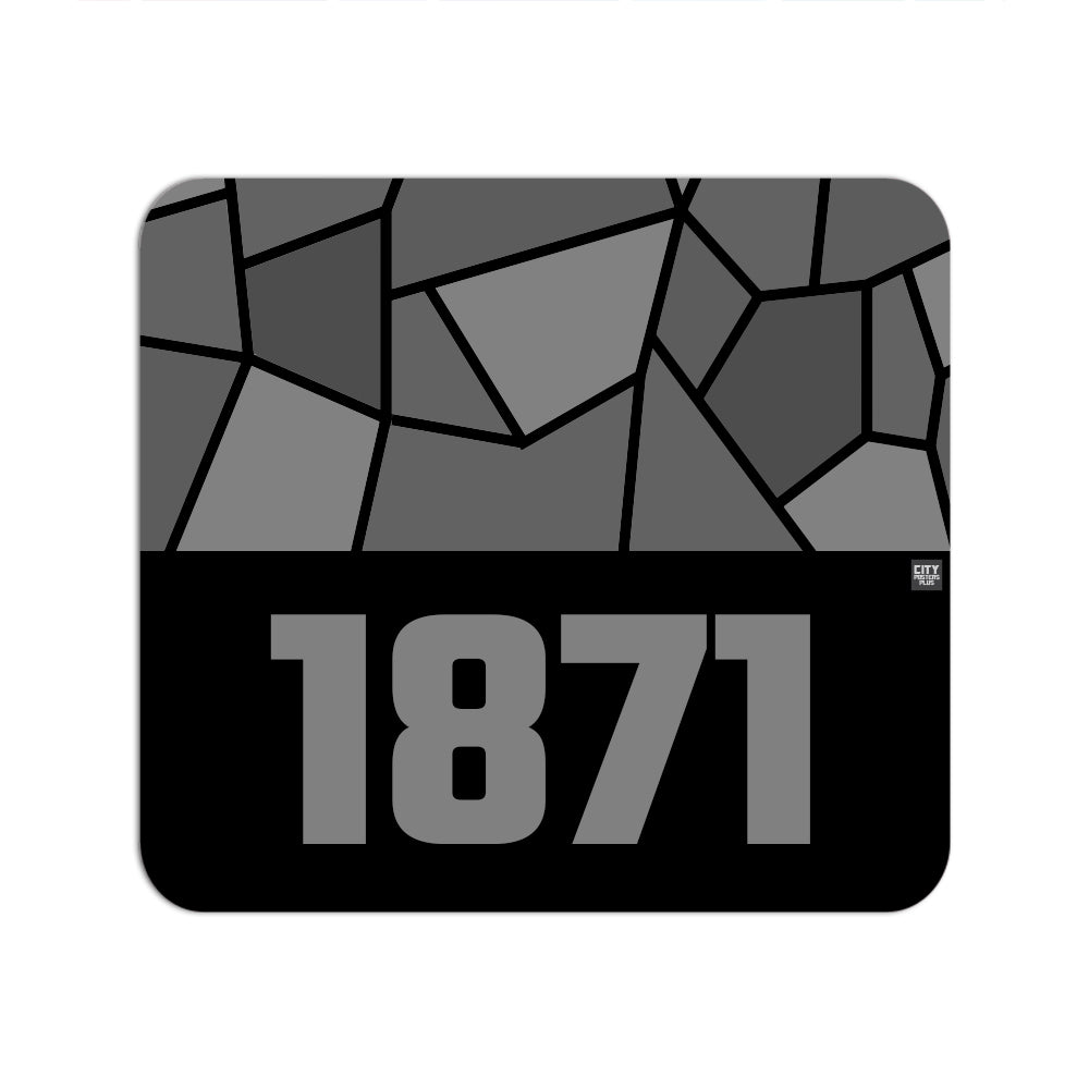 1871 Year Mouse pad (Black)