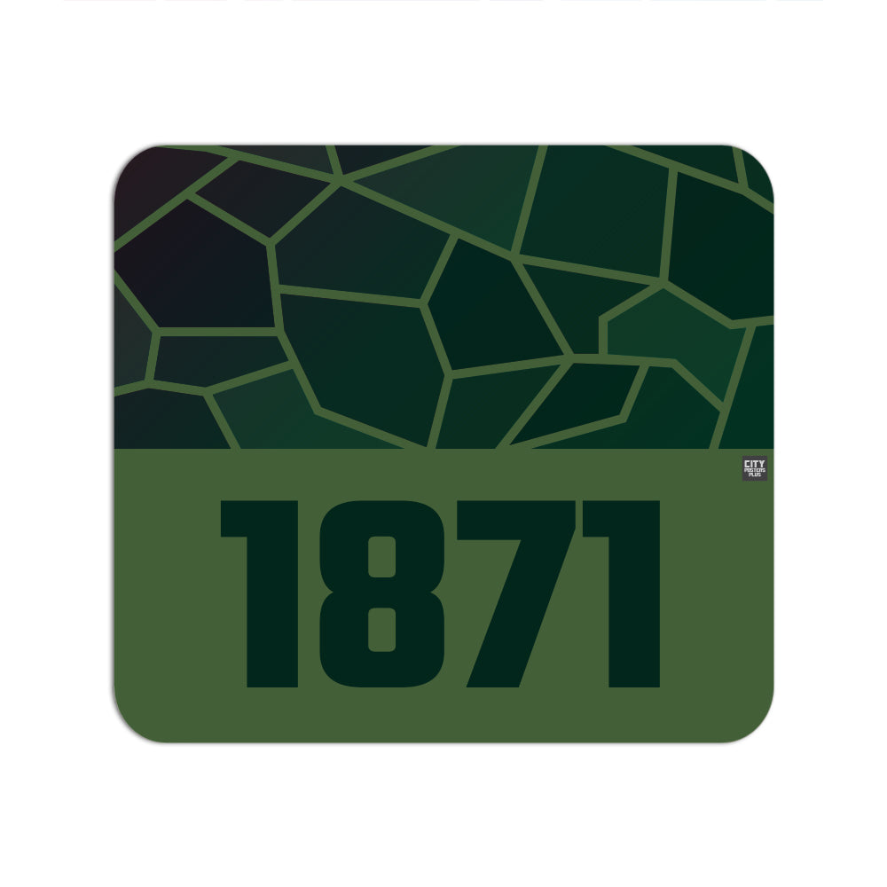 1871 Year Mouse pad (Olive Green)