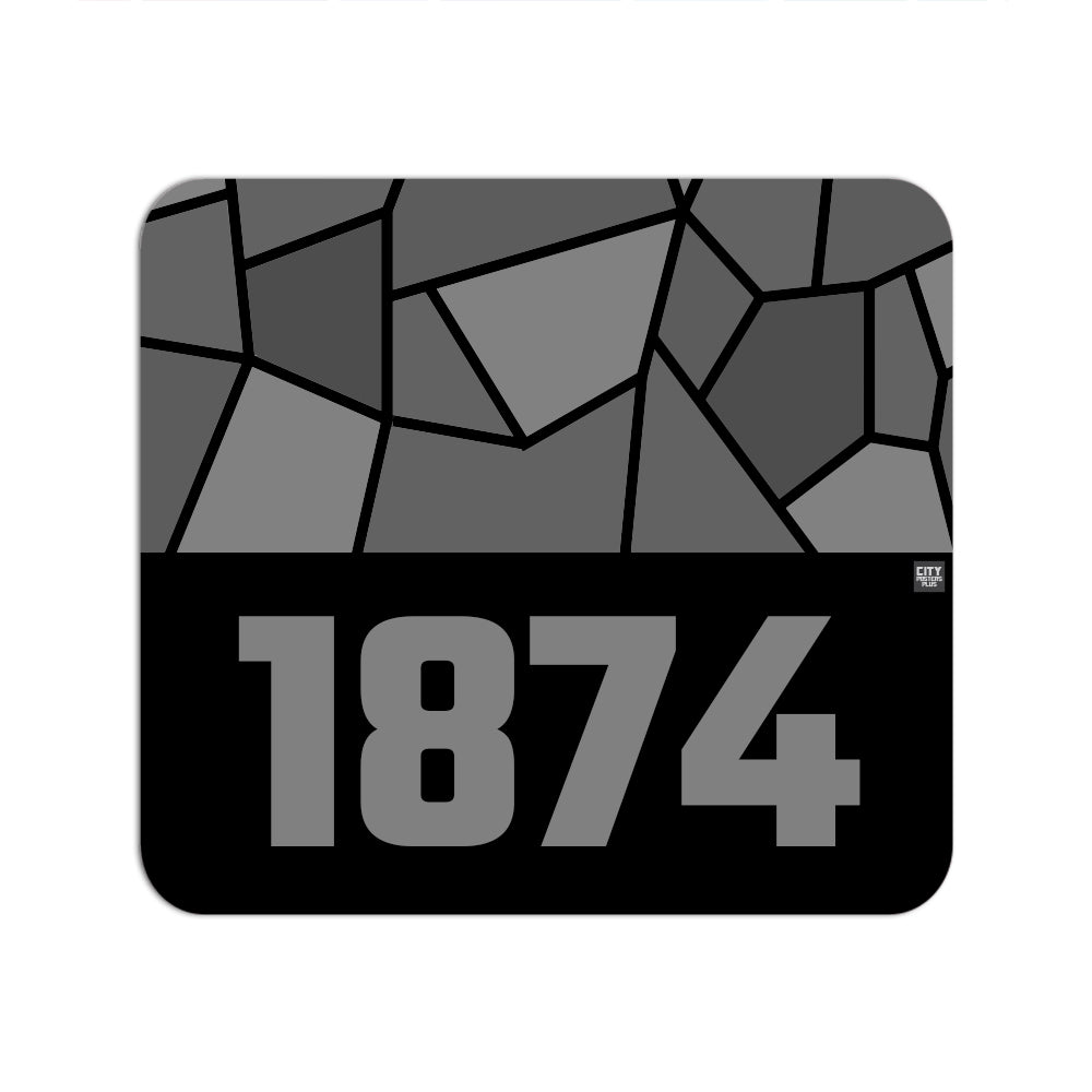 1874 Year Mouse pad (Black)