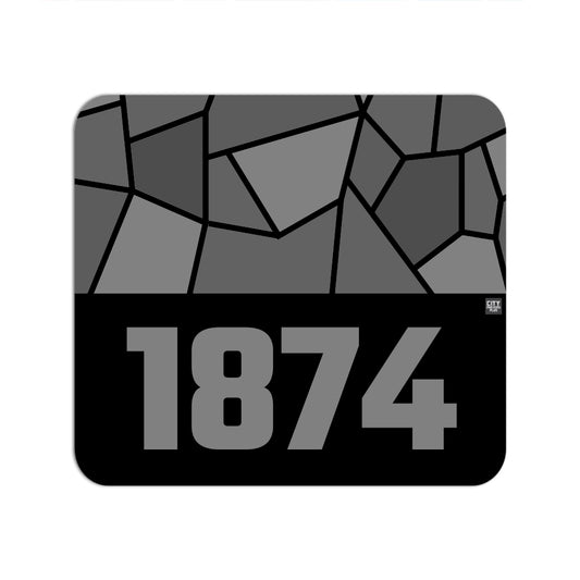 1874 Year Mouse pad (Black)