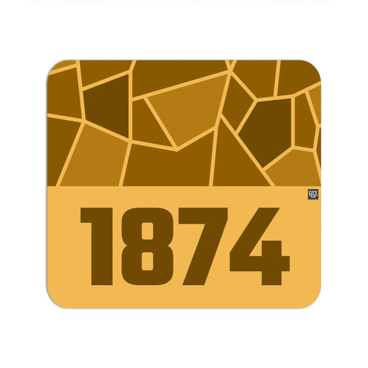 1874 Year Mouse pad (Golden Yellow)