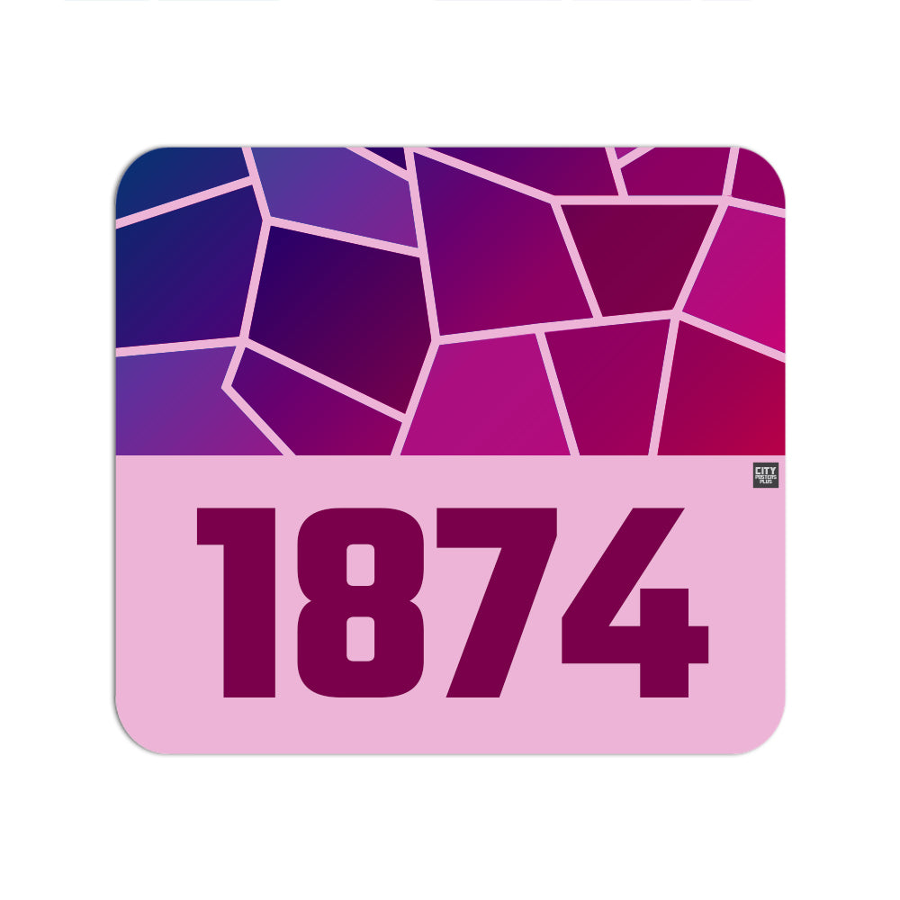 1874 Year Mouse pad (Light Pink)