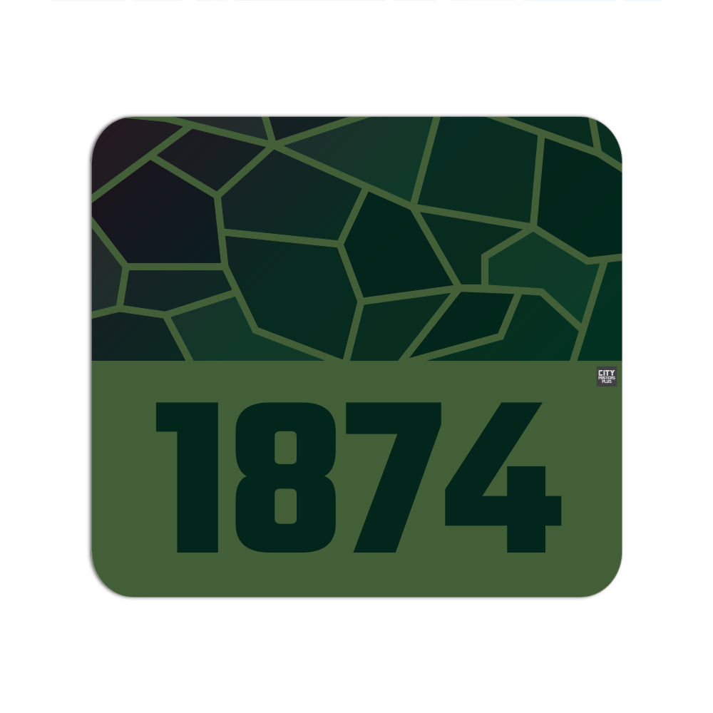 1874 Year Mouse pad (Olive Green)