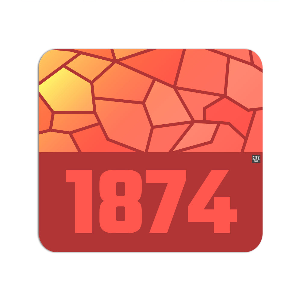 1874 Year Mouse pad (Red)