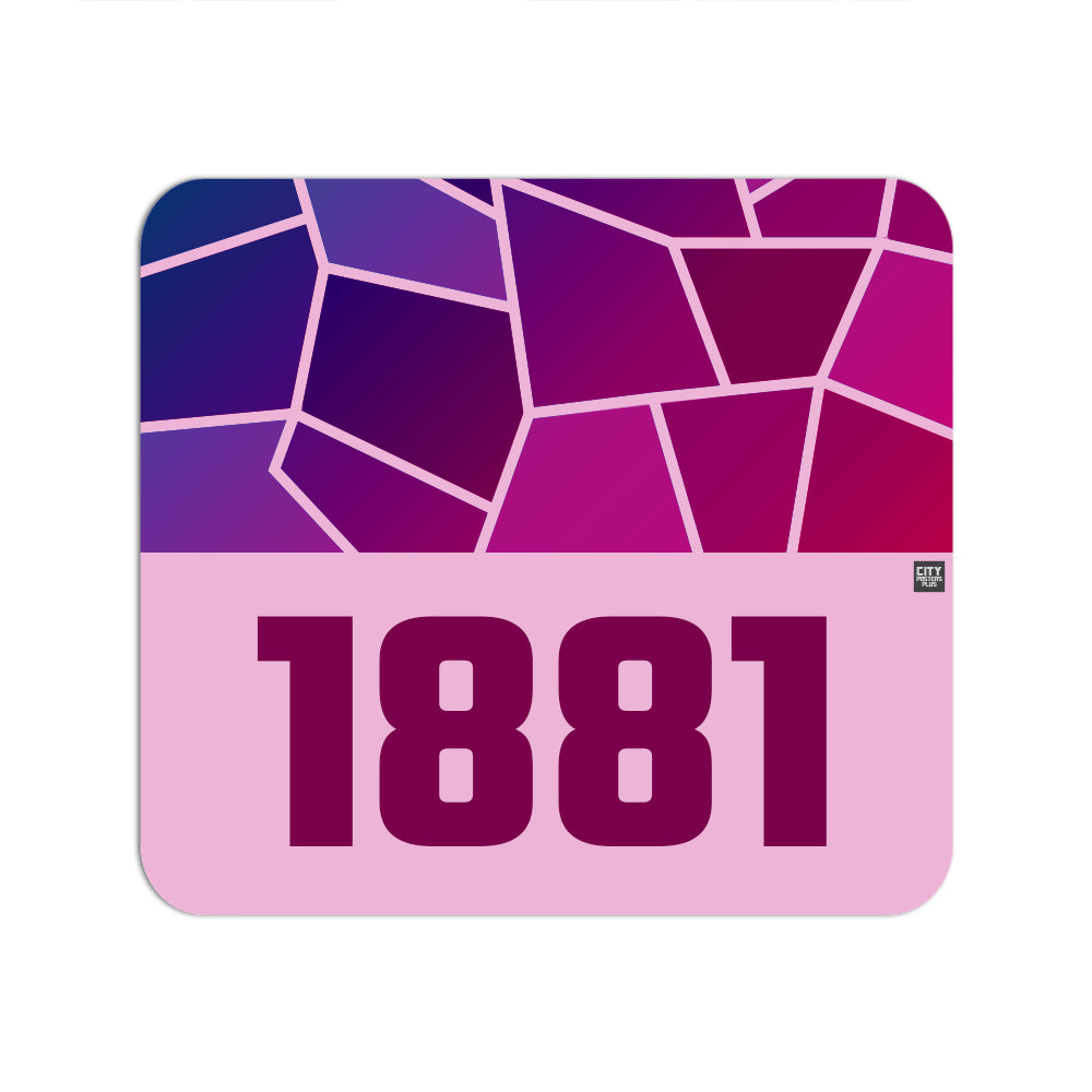 1881 Year Mouse pad (Light Pink)