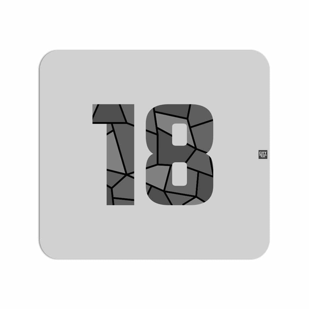 18 Number Mouse pad (Melange Grey)