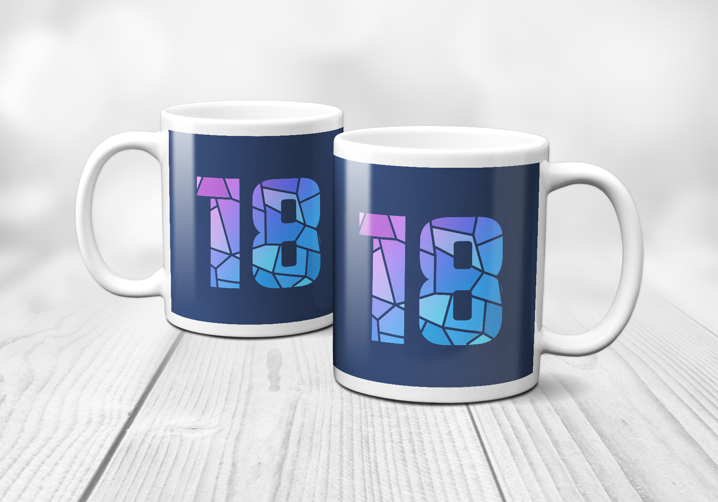 18 Number Mug (Navy Blue)