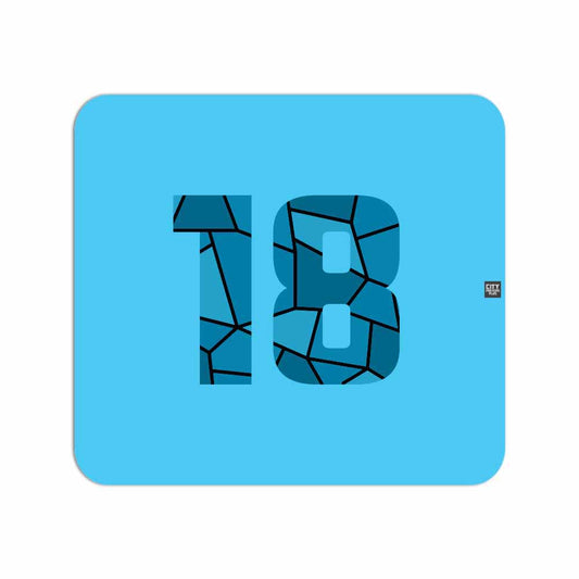 18 Number Mouse pad (Sky Blue)