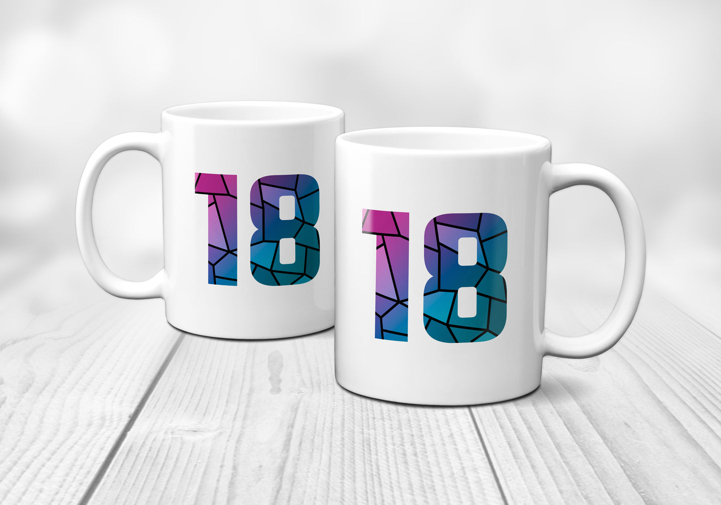 18 Number Mug (White)