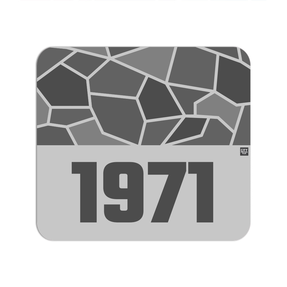 1971 Year Mouse pad (Melange Grey)