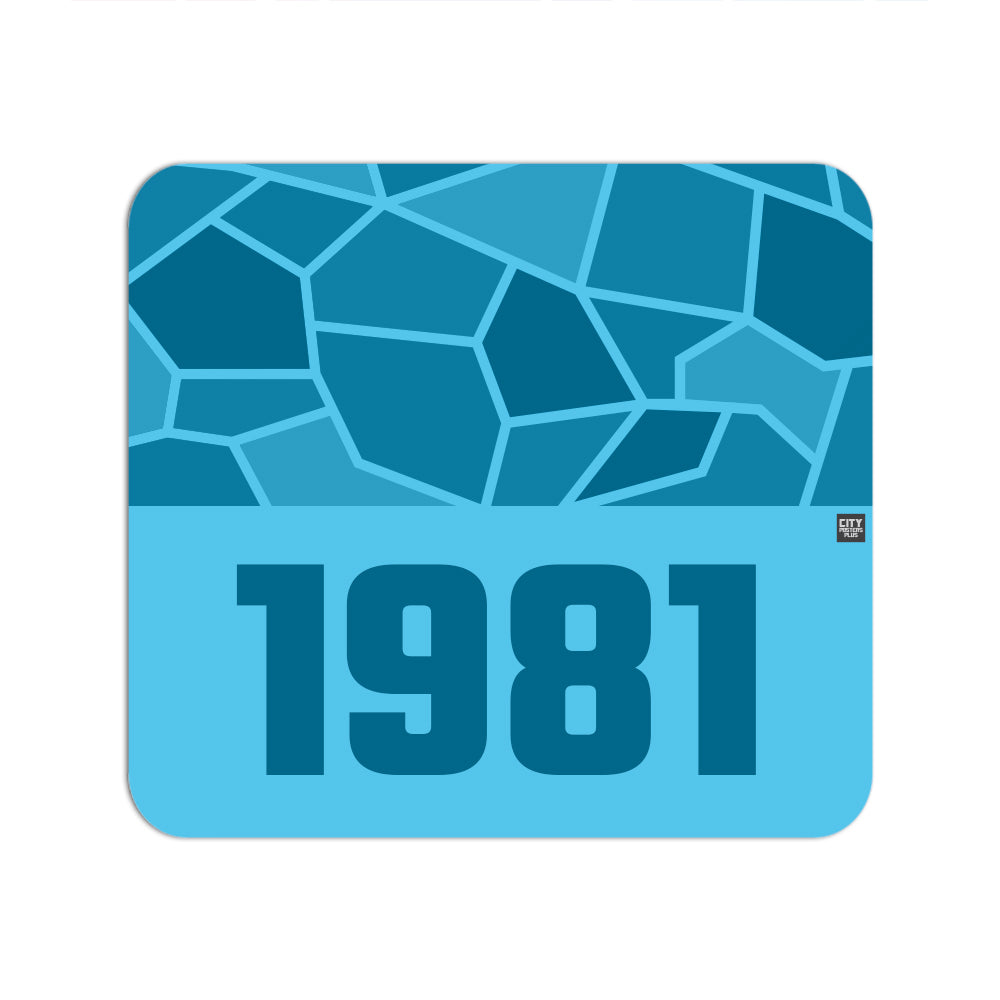 1981 Year Mouse pad (Sky Blue)