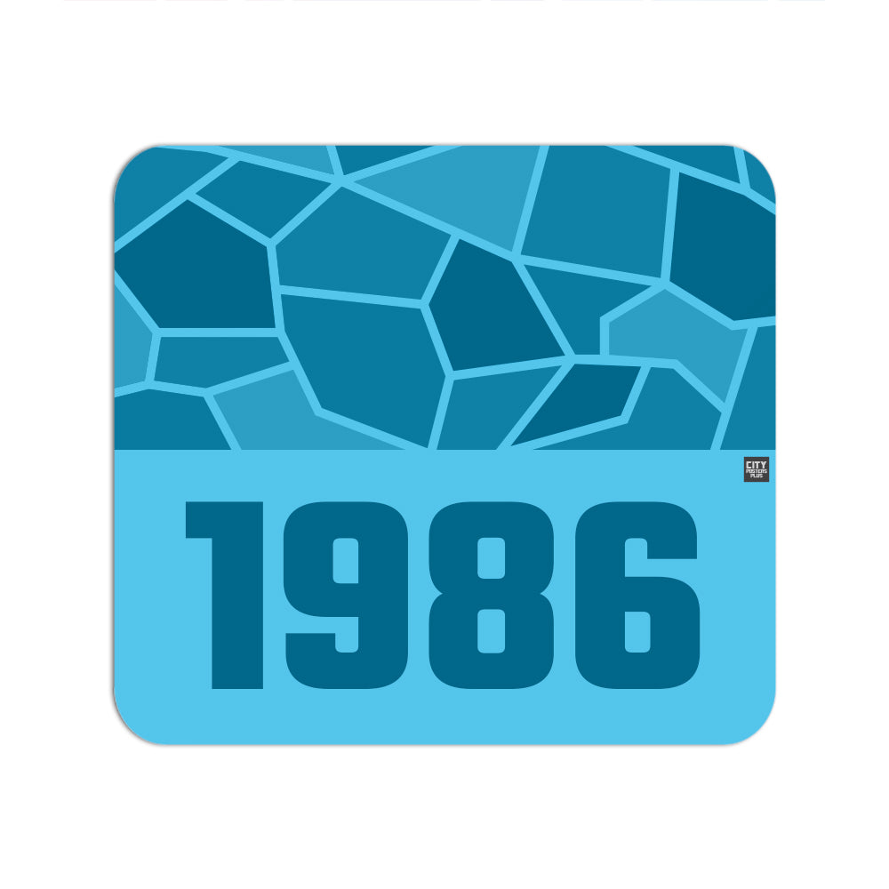 1986 Year Mouse pad (Sky Blue)