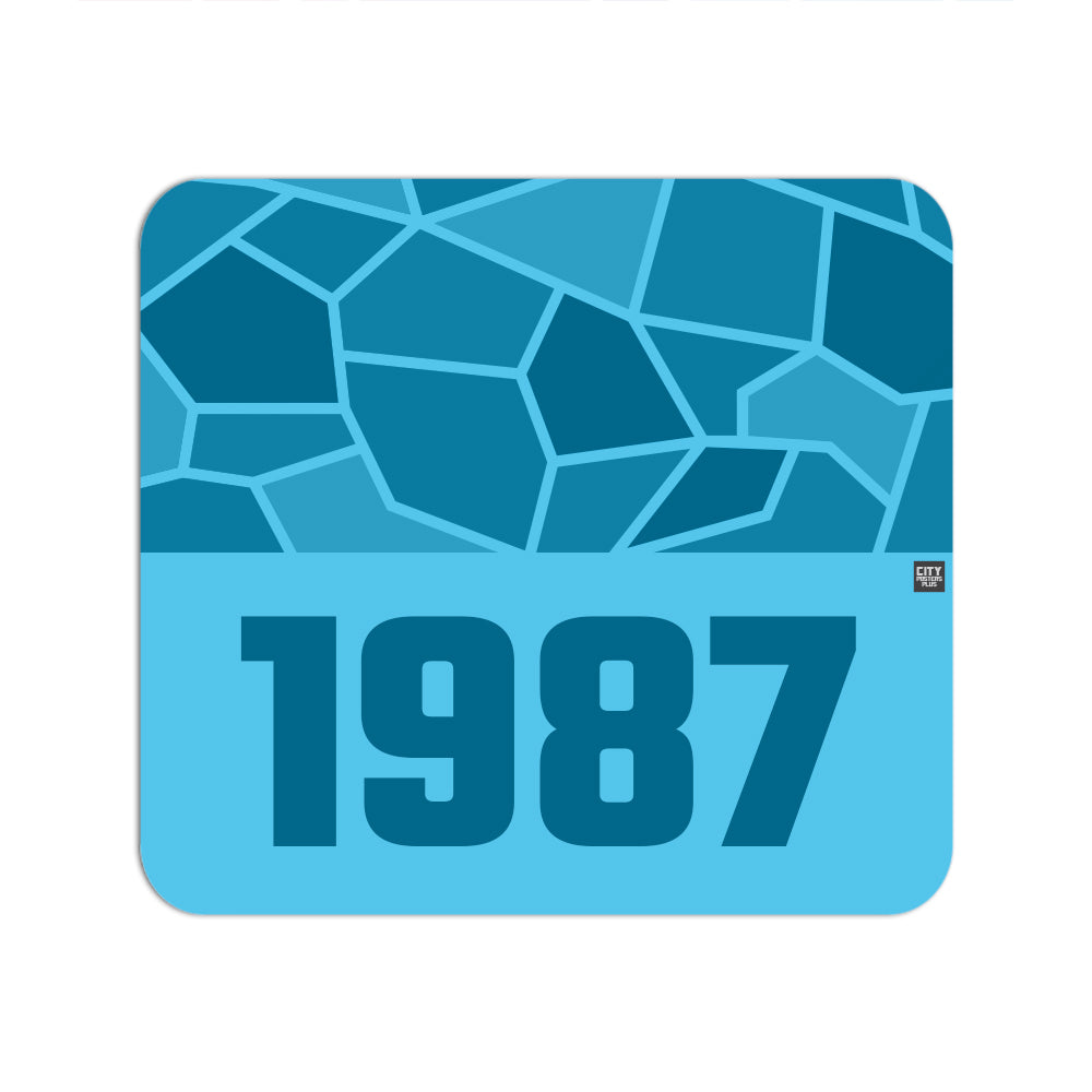 1987 Year Mouse pad (Sky Blue)