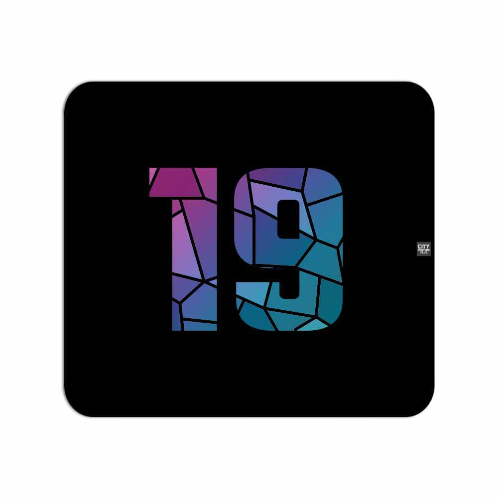 19 Number Mouse pad (Black)