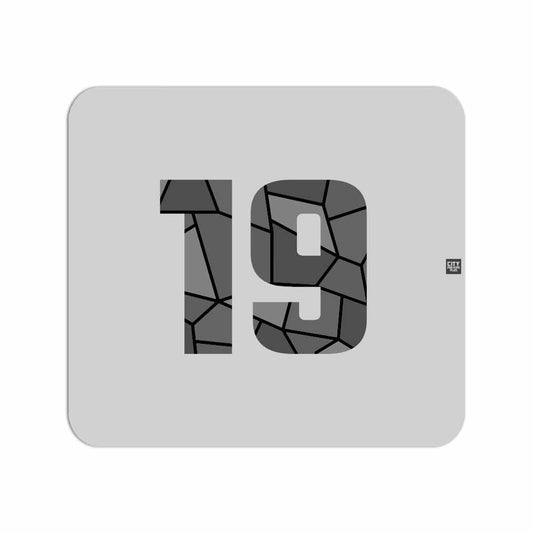 19 Number Mouse pad (Melange Grey)