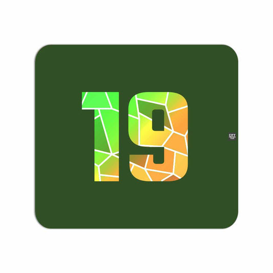 19 Number Mouse pad (Olive Green)