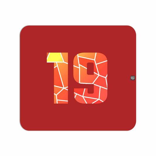 19 Number Mouse pad (Red)