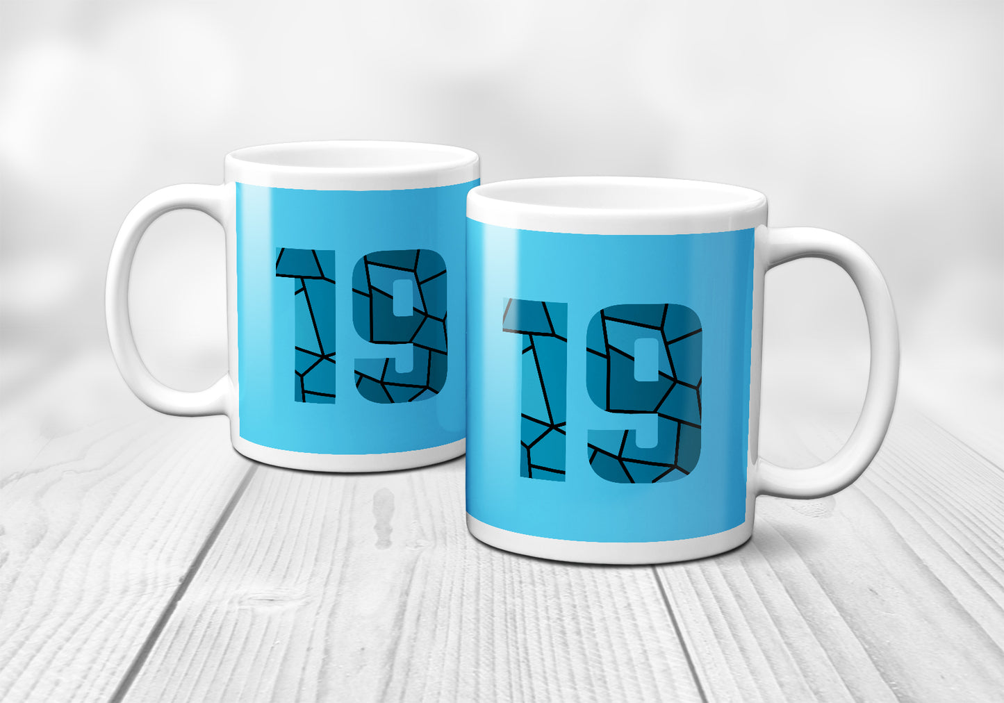 19 Number Mug (Sky Blue)