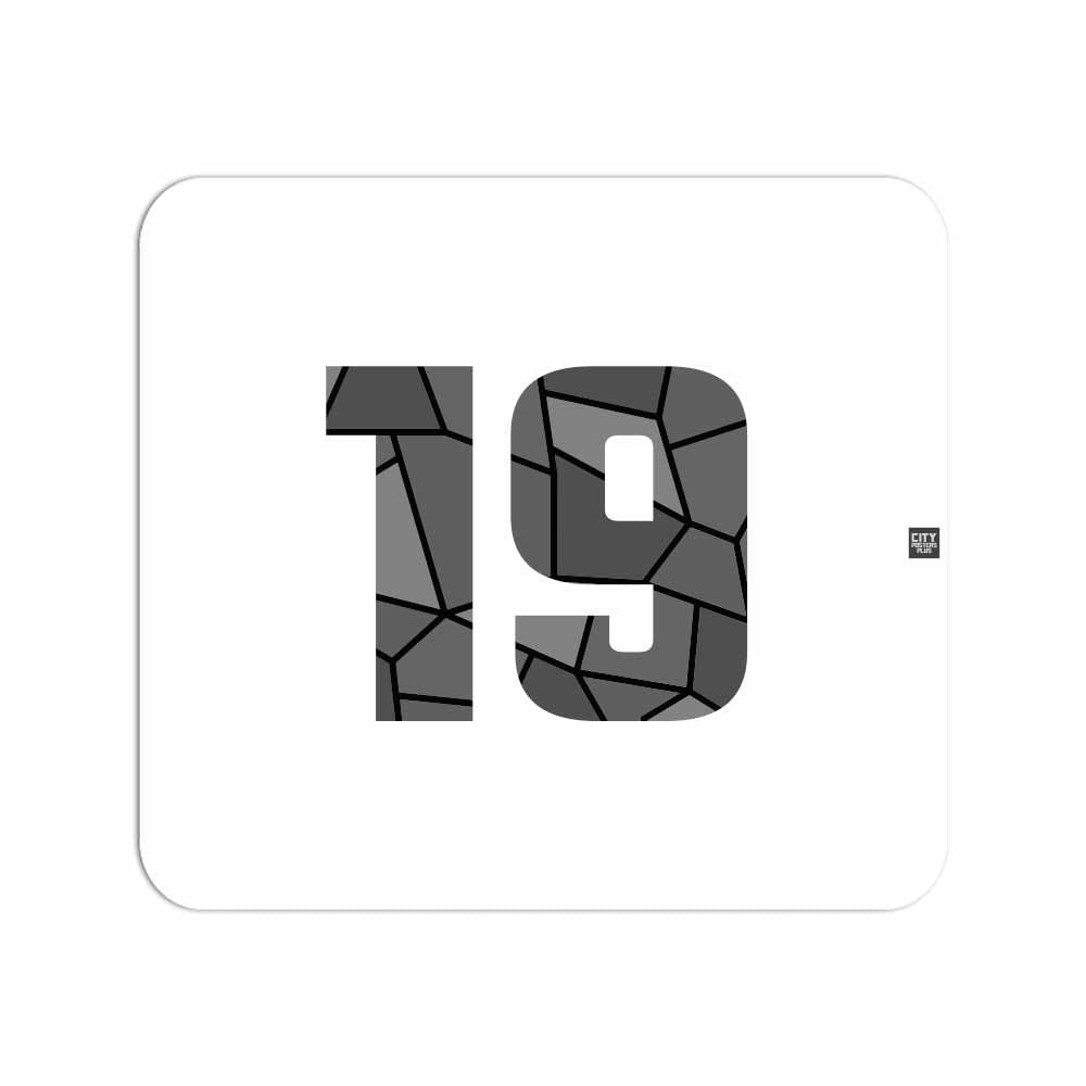 19 Number Mouse pad (White)