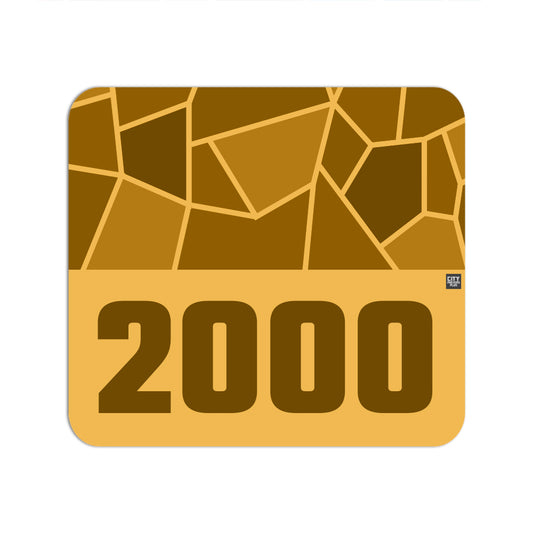 2000 Year Mouse pad (Golden Yellow)