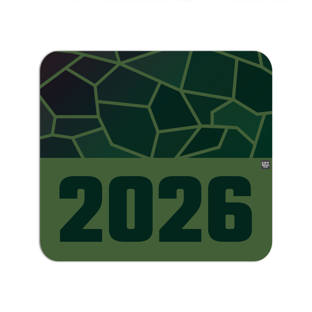 2026 Year Mouse pad (Olive Green)