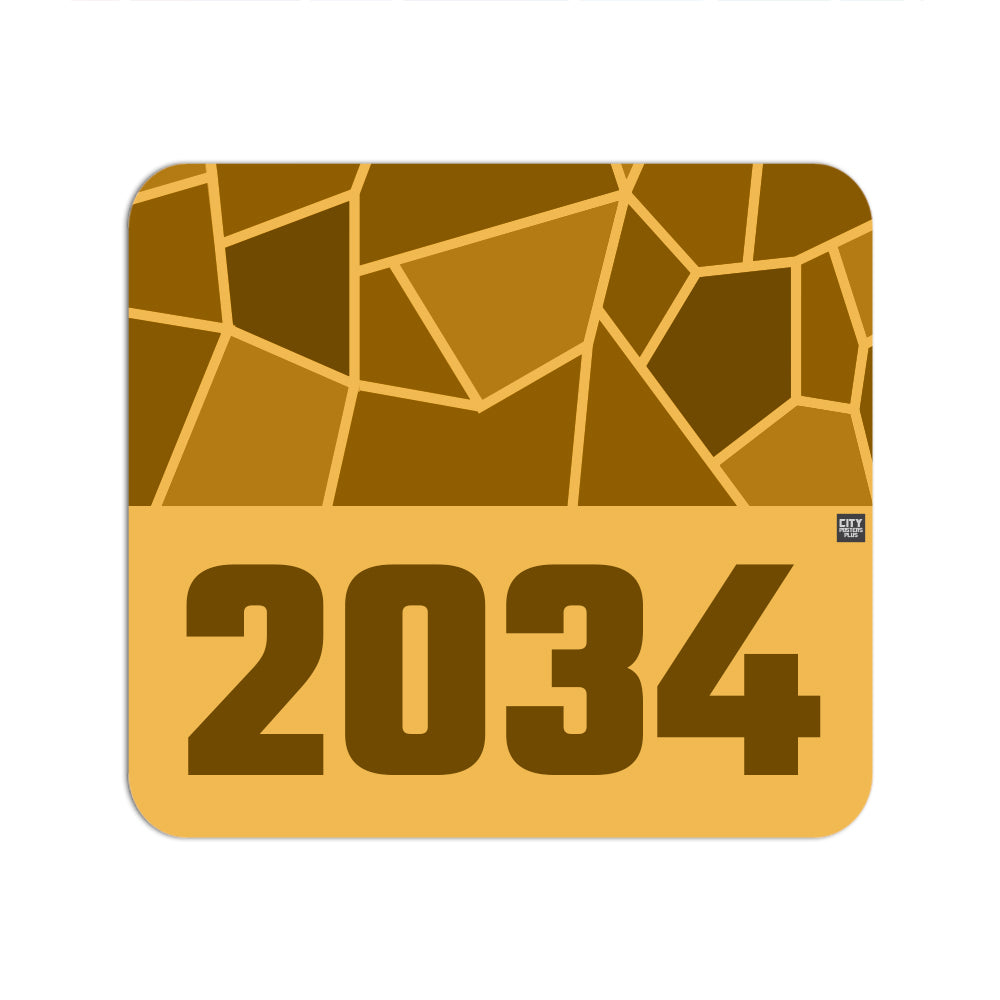 2034 Year Mouse pad (Golden Yellow)