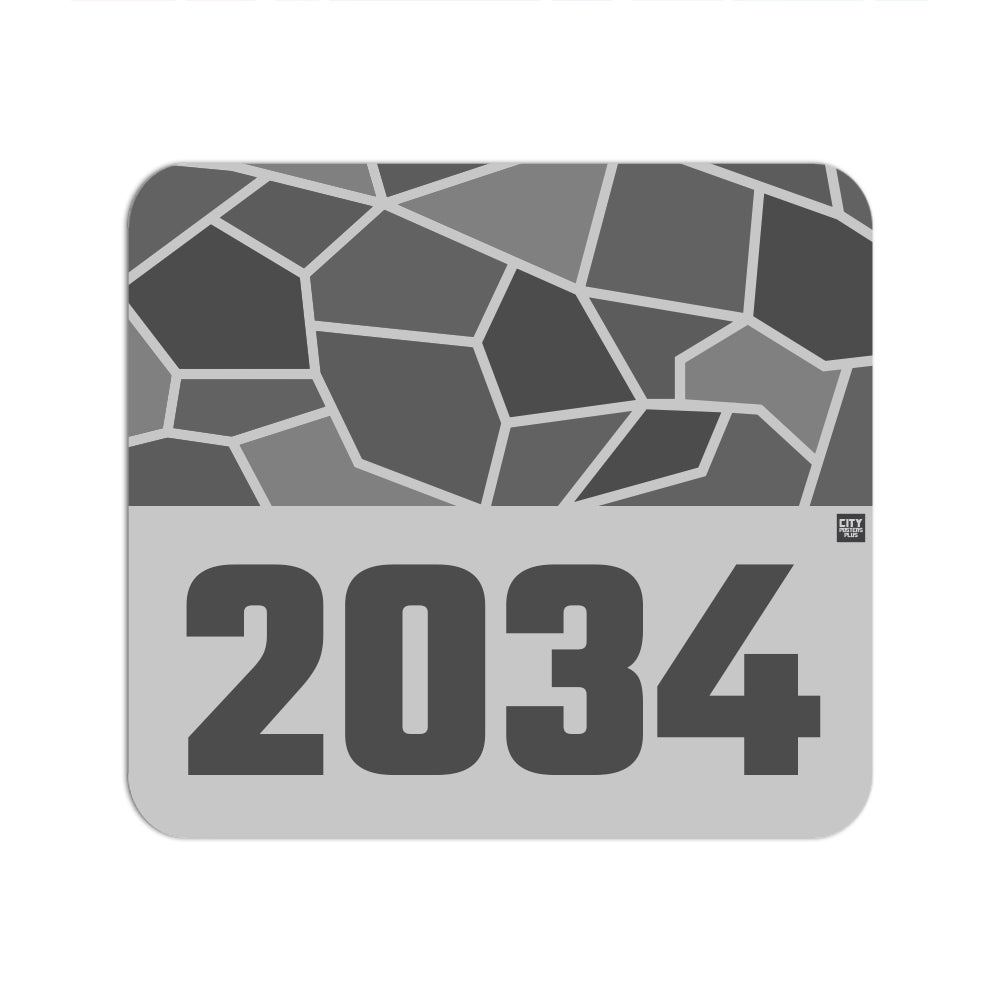 2034 Year Mouse pad (Melange Grey)