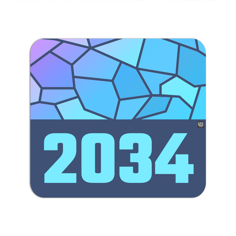 2034 Year Mouse pad (Navy Blue)