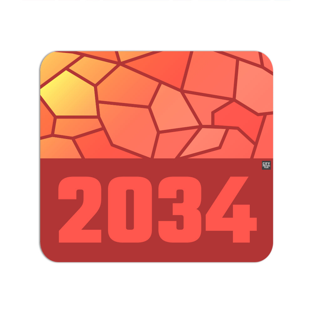 2034 Year Mouse pad (Red)