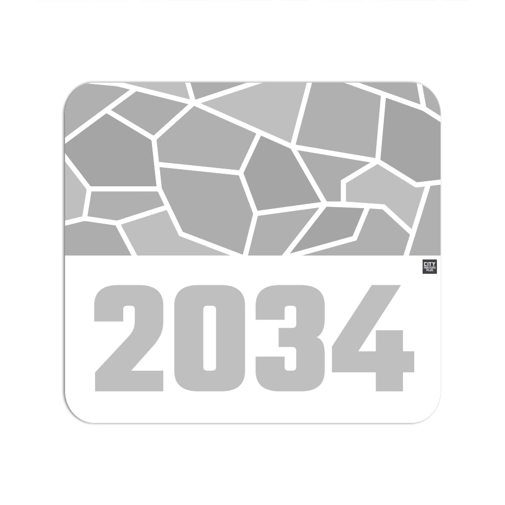 2034 Year Mouse pad (White)