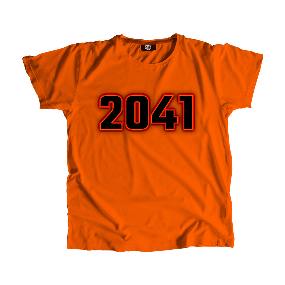 2041 Year Men Women Unisex T-Shirt (Orange)