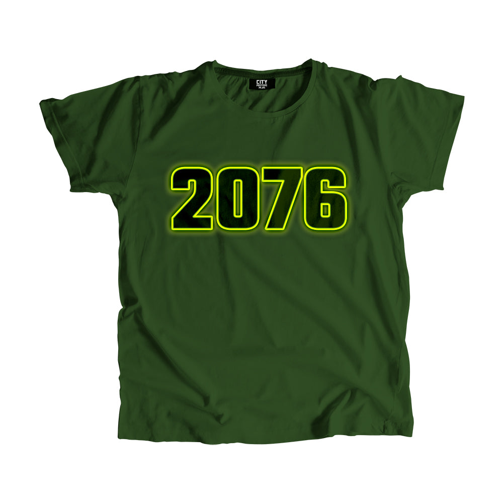 2076 Year Men Women Unisex T-Shirt (Olive Green)