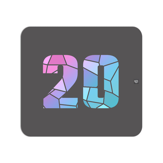 20 Number Mouse pad (Charcoal Grey)