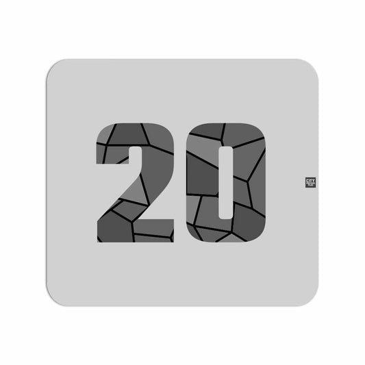 20 Number Mouse pad (Melange Grey)