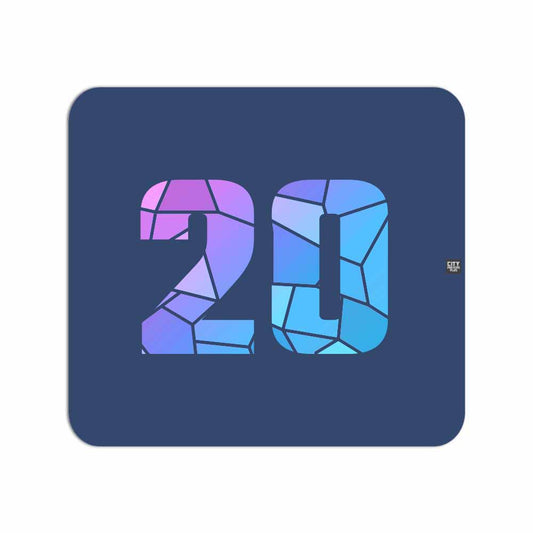 20 Number Mouse pad (Navy Blue)