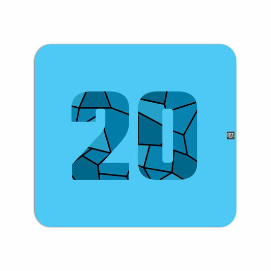 20 Number Mouse pad (Sky Blue)