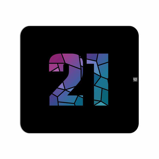 21 Number Mouse pad (Black)