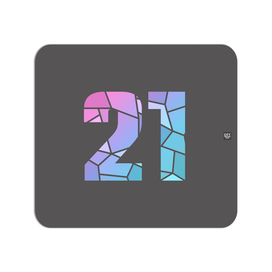 21 Number Mouse pad (Charcoal Grey)