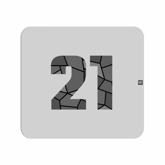 21 Number Mouse pad (Melange Grey)