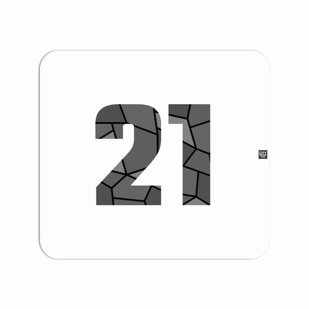 21 Number Mouse pad (White)