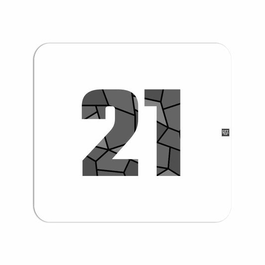 21 Number Mouse pad (White)