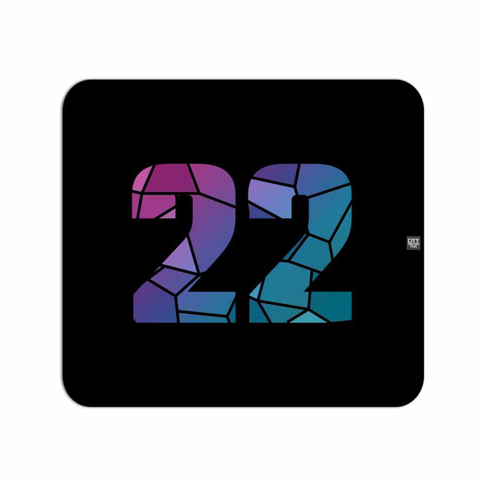 22 Number Mouse pad (Black)