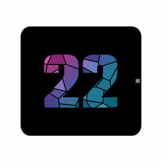 22 Number Mouse pad (Black)