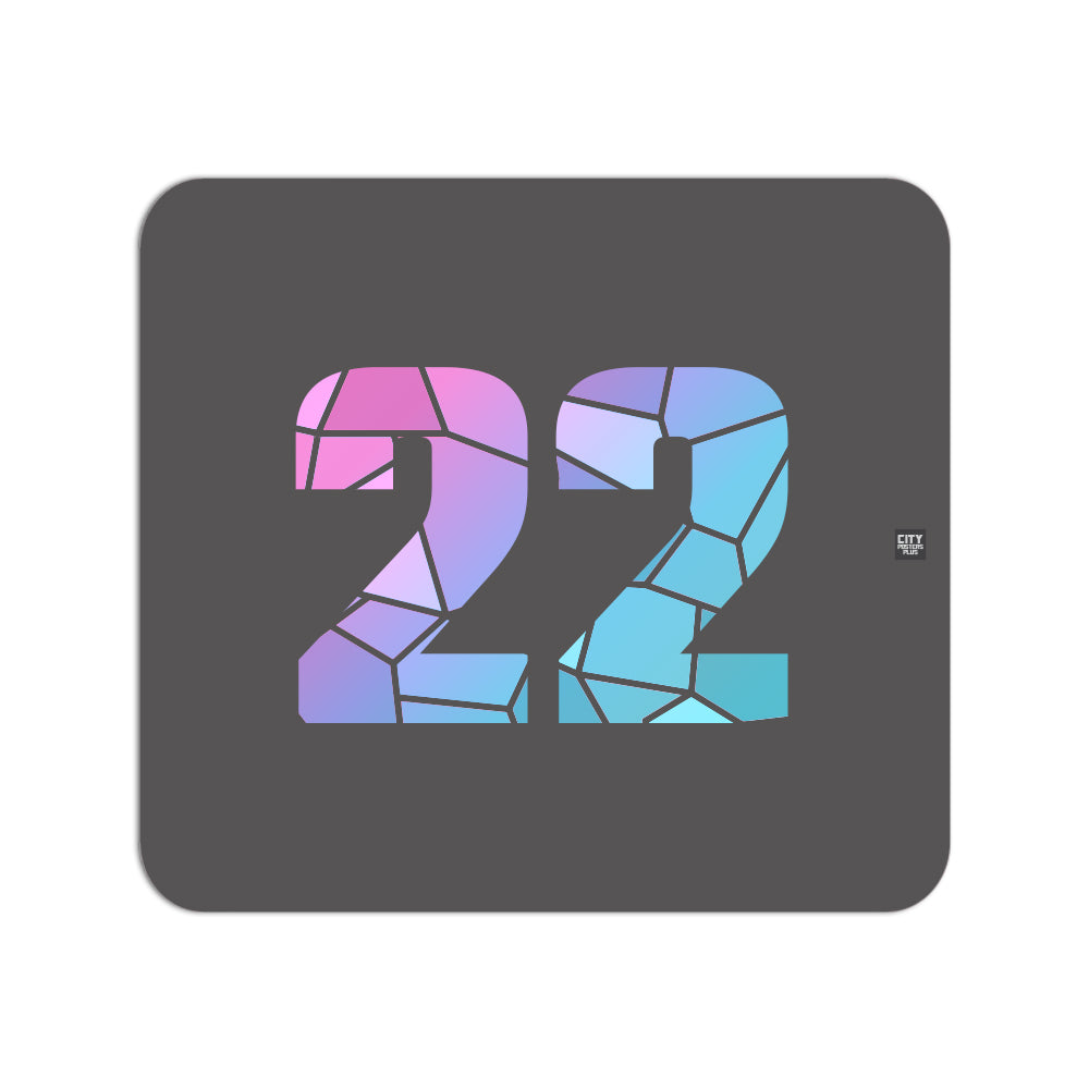 22 Number Mouse pad (Charcoal Grey)